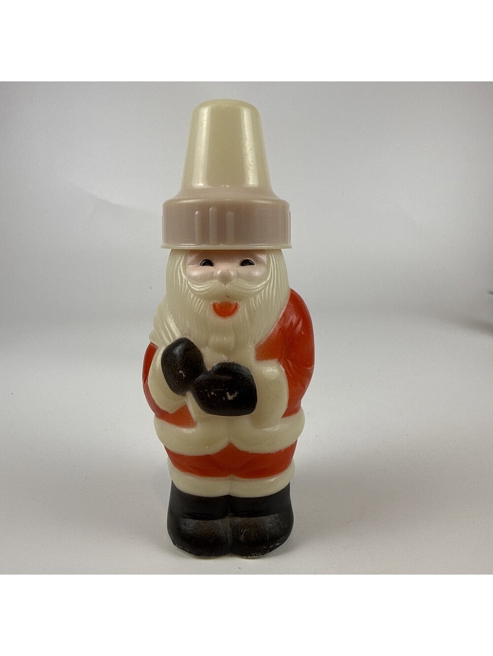 Evenflo Santa Baby Bottle Vintage Plastic 8 oz Christmas Blow Mold Nursery 6.5"